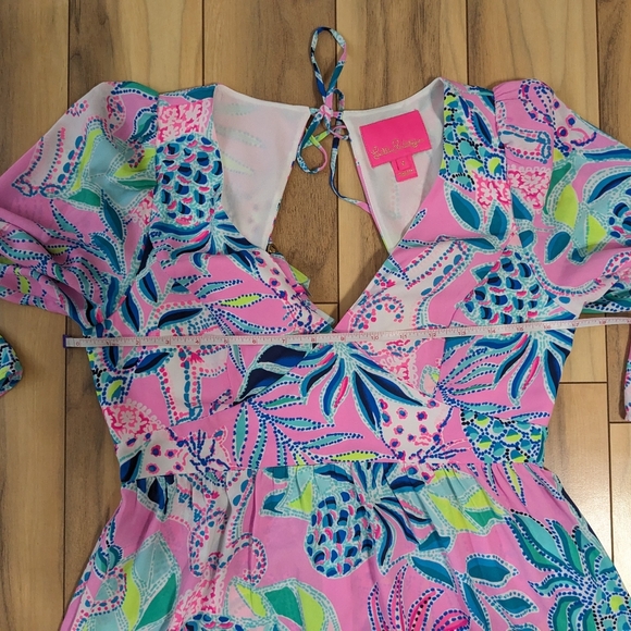 EUC! Lilly Pulitzer Rease Maxi Dress Lilac Rose Chica Ticas Size 4 - Picture 7 of 15